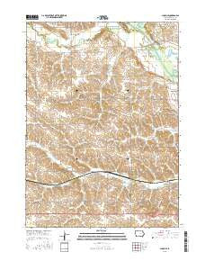 LaMoille Iowa Current topographic map, 1:24000 scale, 7.5 X 7.5 Minute, Year 2015