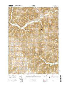 La Motte Iowa Current topographic map, 1:24000 scale, 7.5 X 7.5 Minute, Year 2015