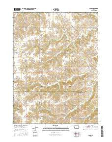 Lacona Iowa Current topographic map, 1:24000 scale, 7.5 X 7.5 Minute, Year 2015