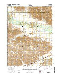 Ladora Iowa Current topographic map, 1:24000 scale, 7.5 X 7.5 Minute, Year 2015
