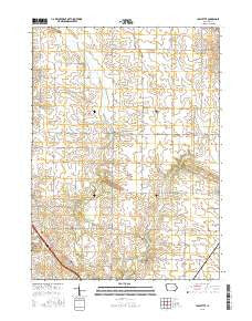 Lafayette Iowa Current topographic map, 1:24000 scale, 7.5 X 7.5 Minute, Year 2015
