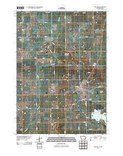 Lake Mills Iowa Historical topographic map, 1:24000 scale, 7.5 X 7.5 Minute, Year 2010