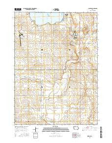 Lakeside Iowa Current topographic map, 1:24000 scale, 7.5 X 7.5 Minute, Year 2015