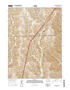 Lamoni South Iowa Current topographic map, 1:24000 scale, 7.5 X 7.5 Minute, Year 2015