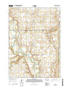 Lanesboro Iowa Current topographic map, 1:24000 scale, 7.5 X 7.5 Minute, Year 2015
