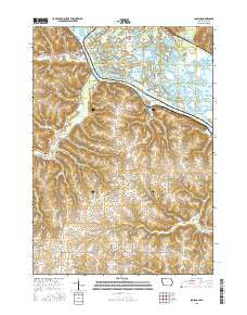 Lansing Iowa Current topographic map, 1:24000 scale, 7.5 X 7.5 Minute, Year 2015