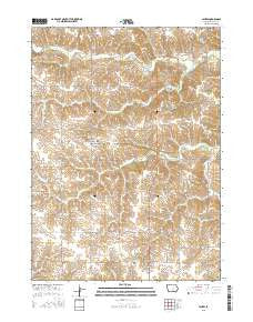 Laurel Iowa Current topographic map, 1:24000 scale, 7.5 X 7.5 Minute, Year 2015