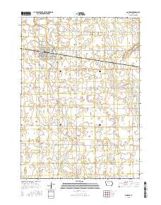 Laurens Iowa Current topographic map, 1:24000 scale, 7.5 X 7.5 Minute, Year 2015