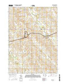 Lawler Iowa Current topographic map, 1:24000 scale, 7.5 X 7.5 Minute, Year 2015
