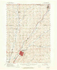 Le Mars Iowa Historical topographic map, 1:62500 scale, 15 X 15 Minute, Year 1962