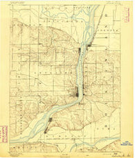 Leclaire Iowa Historical topographic map, 1:62500 scale, 15 X 15 Minute, Year 1892