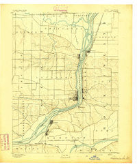Leclaire Iowa Historical topographic map, 1:62500 scale, 15 X 15 Minute, Year 1893