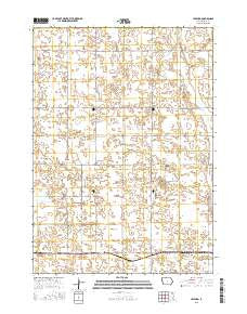 Ledyard Iowa Current topographic map, 1:24000 scale, 7.5 X 7.5 Minute, Year 2015