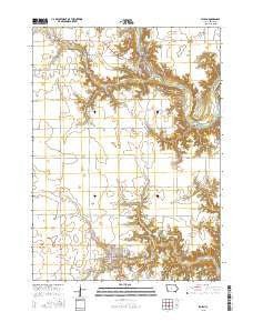 Lehigh Iowa Current topographic map, 1:24000 scale, 7.5 X 7.5 Minute, Year 2015