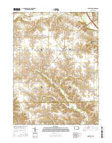 Libertyville Iowa Current topographic map, 1:24000 scale, 7.5 X 7.5 Minute, Year 2015