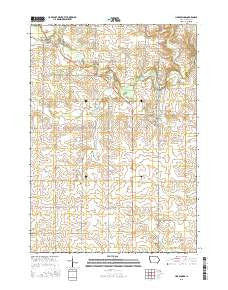 Lime Springs Iowa Current topographic map, 1:24000 scale, 7.5 X 7.5 Minute, Year 2015