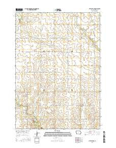 Little Cedar Iowa Current topographic map, 1:24000 scale, 7.5 X 7.5 Minute, Year 2015