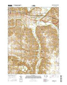 Lockridge East Iowa Current topographic map, 1:24000 scale, 7.5 X 7.5 Minute, Year 2015