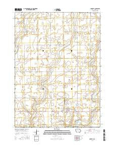 Lohrville Iowa Current topographic map, 1:24000 scale, 7.5 X 7.5 Minute, Year 2015