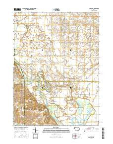 Lone Tree Iowa Current topographic map, 1:24000 scale, 7.5 X 7.5 Minute, Year 2015