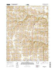 Lorimor North Iowa Current topographic map, 1:24000 scale, 7.5 X 7.5 Minute, Year 2015