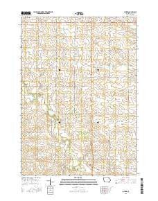 Lourdes Iowa Current topographic map, 1:24000 scale, 7.5 X 7.5 Minute, Year 2015