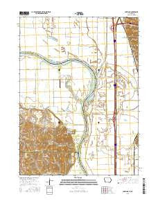 Loveland Iowa Current topographic map, 1:24000 scale, 7.5 X 7.5 Minute, Year 2015