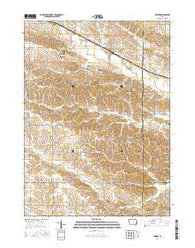 Lowden Iowa Current topographic map, 1:24000 scale, 7.5 X 7.5 Minute, Year 2015