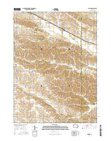Lowden Iowa Current topographic map, 1:24000 scale, 7.5 X 7.5 Minute, Year 2015