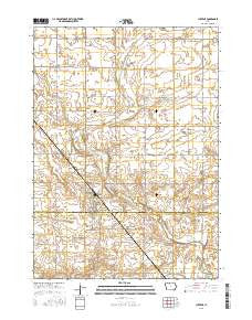 Lu Verne Iowa Current topographic map, 1:24000 scale, 7.5 X 7.5 Minute, Year 2015