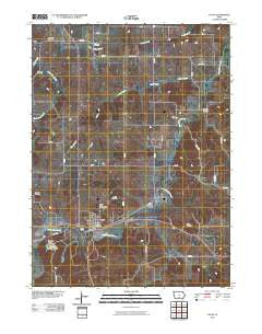 Lucas Iowa Historical topographic map, 1:24000 scale, 7.5 X 7.5 Minute, Year 2010