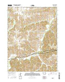 Lucas Iowa Current topographic map, 1:24000 scale, 7.5 X 7.5 Minute, Year 2015