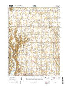 Luther Iowa Current topographic map, 1:24000 scale, 7.5 X 7.5 Minute, Year 2015