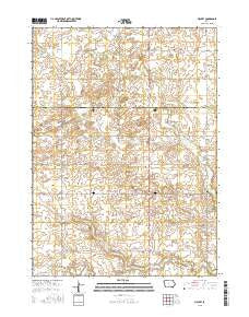 Mackey Iowa Current topographic map, 1:24000 scale, 7.5 X 7.5 Minute, Year 2015