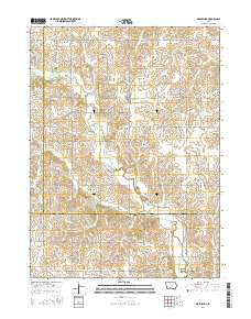Macksburg Iowa Current topographic map, 1:24000 scale, 7.5 X 7.5 Minute, Year 2015