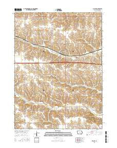 Malcom Iowa Current topographic map, 1:24000 scale, 7.5 X 7.5 Minute, Year 2015