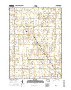 Mallard Iowa Current topographic map, 1:24000 scale, 7.5 X 7.5 Minute, Year 2015