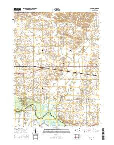 Malone Iowa Current topographic map, 1:24000 scale, 7.5 X 7.5 Minute, Year 2015