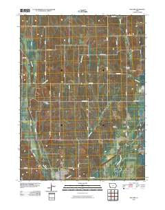 Malvern Iowa Historical topographic map, 1:24000 scale, 7.5 X 7.5 Minute, Year 2010