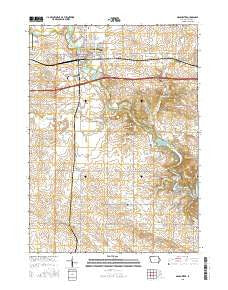 Manchester Iowa Current topographic map, 1:24000 scale, 7.5 X 7.5 Minute, Year 2015