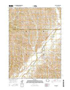Mapleton Iowa Current topographic map, 1:24000 scale, 7.5 X 7.5 Minute, Year 2015