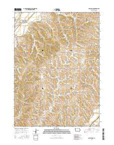 Mapleton SE Iowa Current topographic map, 1:24000 scale, 7.5 X 7.5 Minute, Year 2015