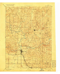 Maquoketa Iowa Historical topographic map, 1:62500 scale, 15 X 15 Minute, Year 1891
