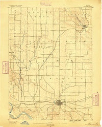Marion Iowa Historical topographic map, 1:62500 scale, 15 X 15 Minute, Year 1889