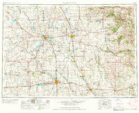 Mason City Iowa Historical topographic map, 1:250000 scale, 1 X 2 Degree, Year 1958