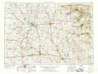 Mason City Iowa Historical topographic map, 1:250000 scale, 1 X 2 Degree, Year 1954