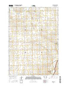 Matlock Iowa Current topographic map, 1:24000 scale, 7.5 X 7.5 Minute, Year 2015