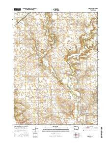 Maxwell Iowa Current topographic map, 1:24000 scale, 7.5 X 7.5 Minute, Year 2015