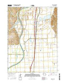 McPaul Iowa Current topographic map, 1:24000 scale, 7.5 X 7.5 Minute, Year 2015