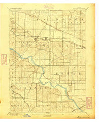 Mechanicsville Iowa Historical topographic map, 1:62500 scale, 15 X 15 Minute, Year 1894
